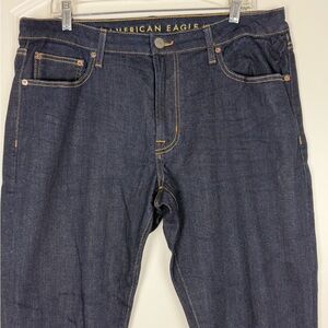 American Eagle Outfitters Men's Indigo Flex Slim Straight Jeans - Size 36/32